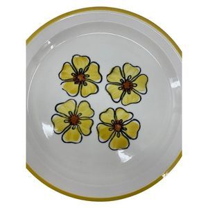 Vintage Stonewear Dinner Plates Modern Royal M Crownstone Flower Garden 1207